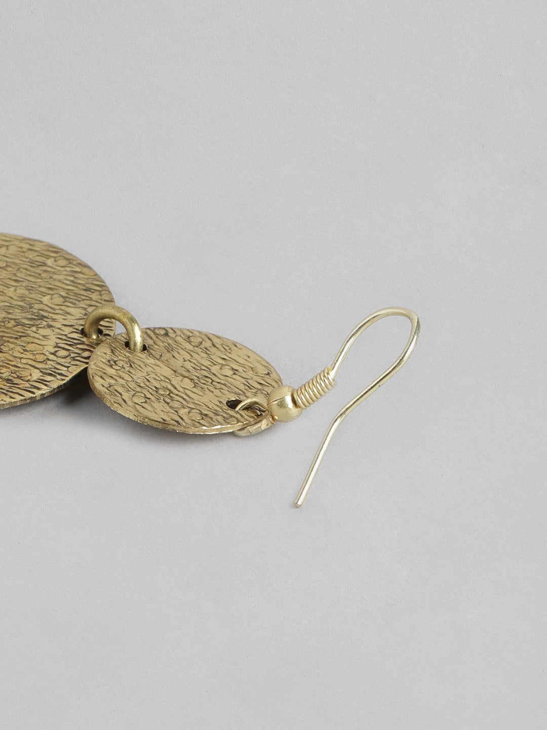 RICHEERA Gold-Plated Contemporary Drop Earrings