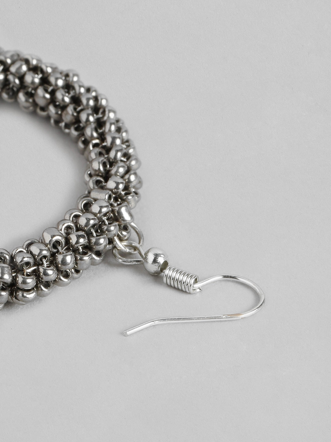 Silver-Plated Circular Hoop Earrings