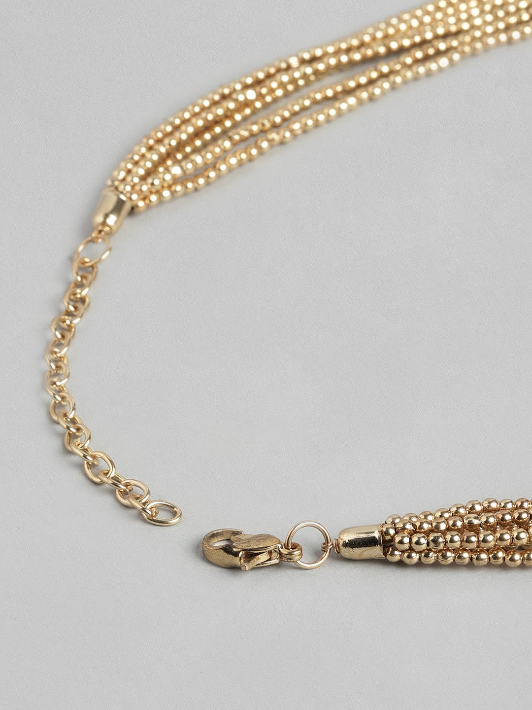 Gold-Toned & Blue Gold-Plated Bohemian Necklace