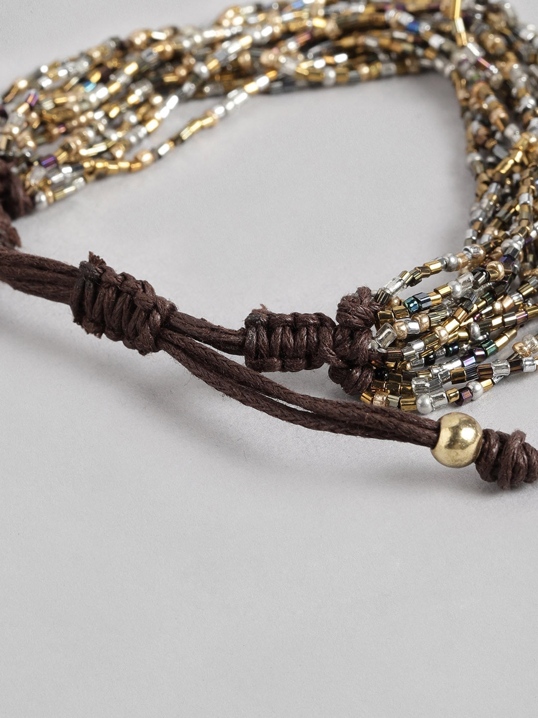Women Gold-Toned & Silver-Toned Multistrand Bracelet