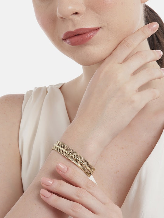 Women Gold-Plated Kada Bracelet