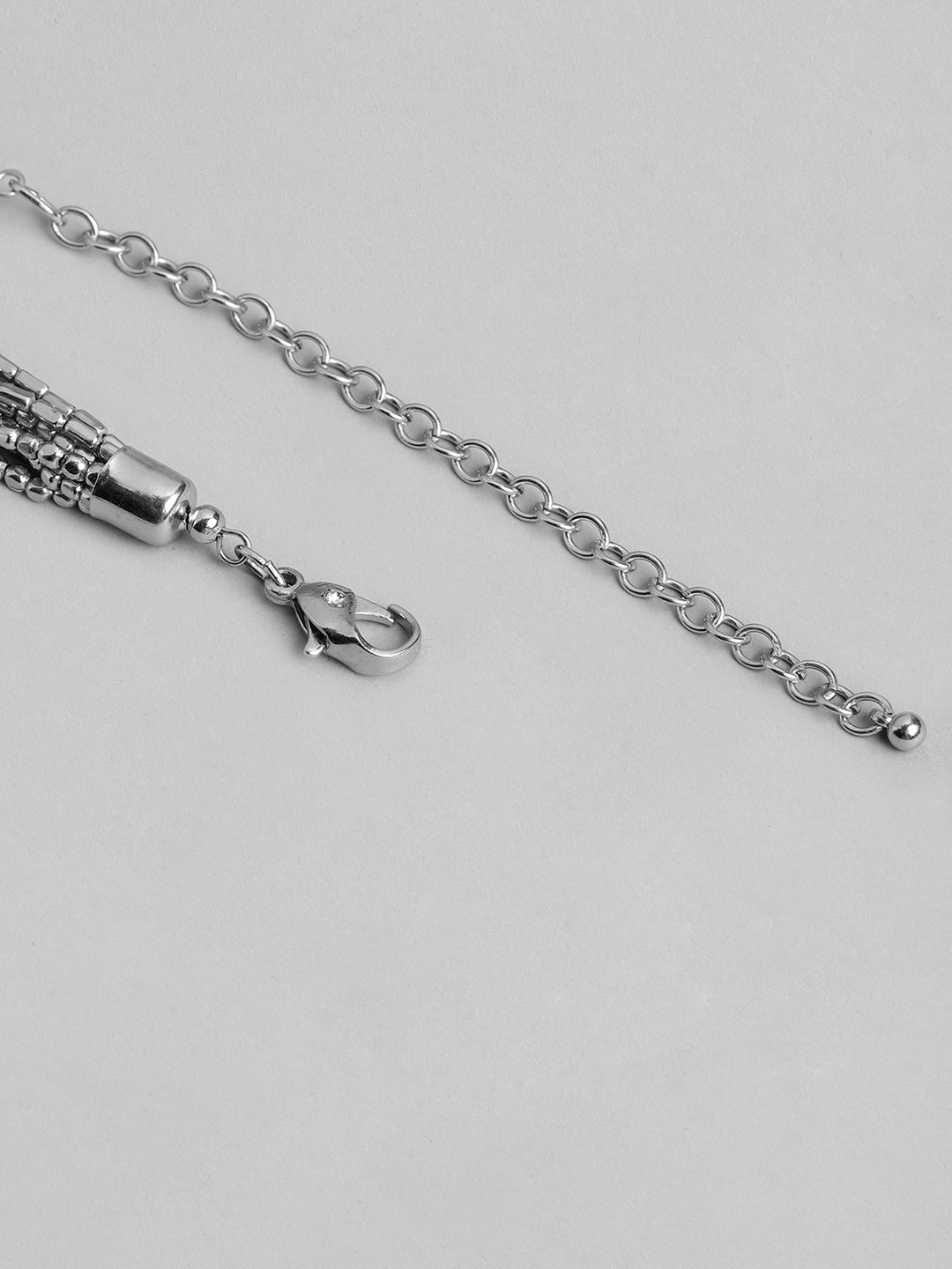 Silver-Plated Artificial Beads Necklace