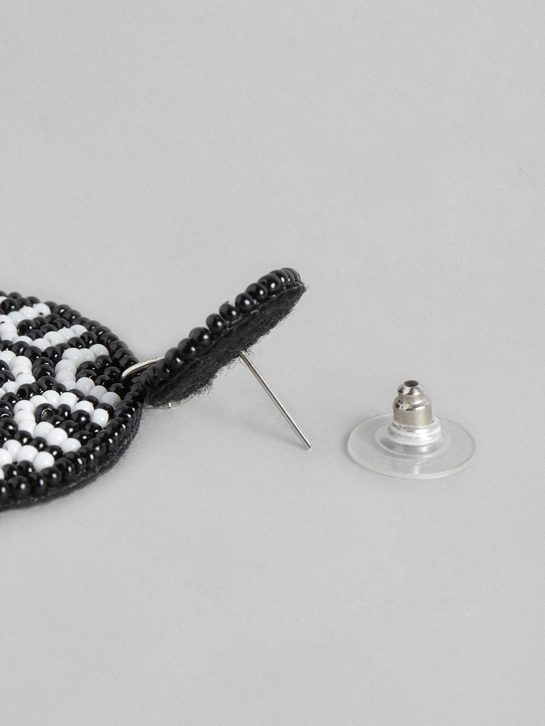 RICHEERA Black & White Circular Drop Earrings - Richeera