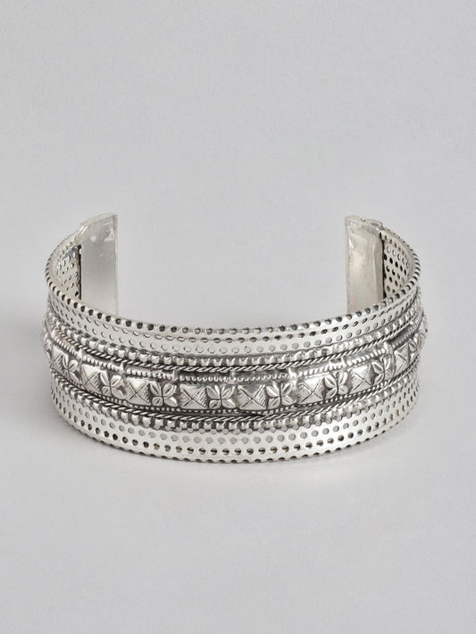 RICHEERA Silver-Plated Cuff Bracelet