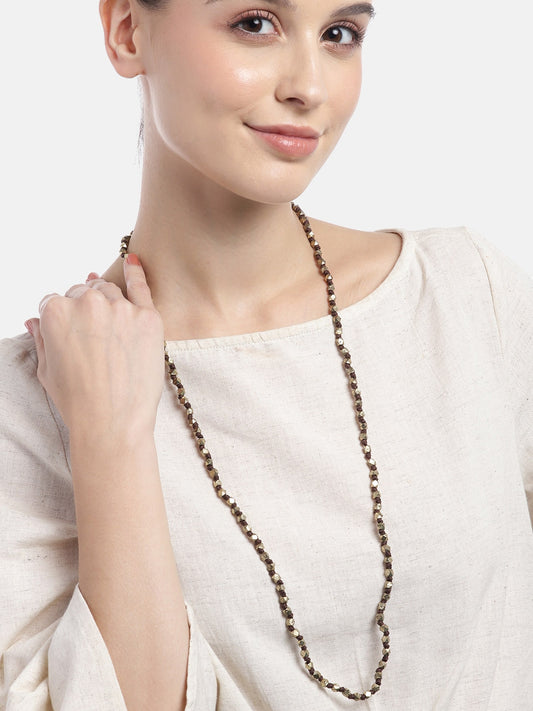 Gold-Plated Beaded Necklace