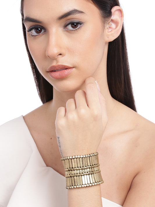 Women Gold-Toned Bangle-Style Bracelet