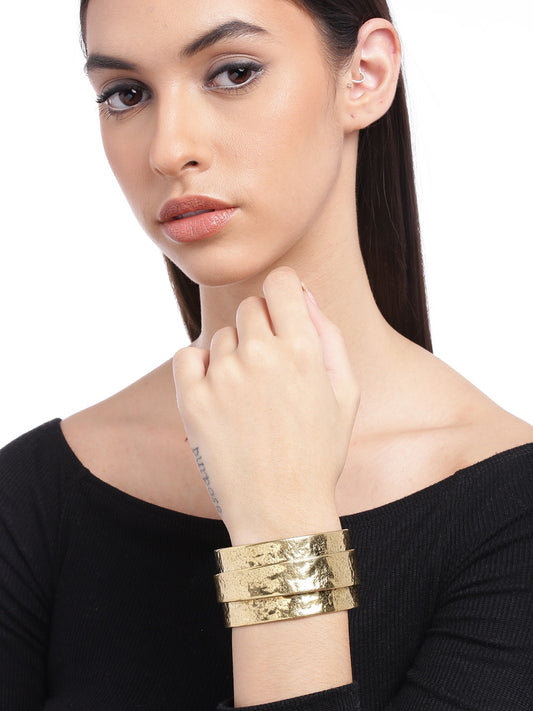 Women Gold-Toned Cuff Bracelet