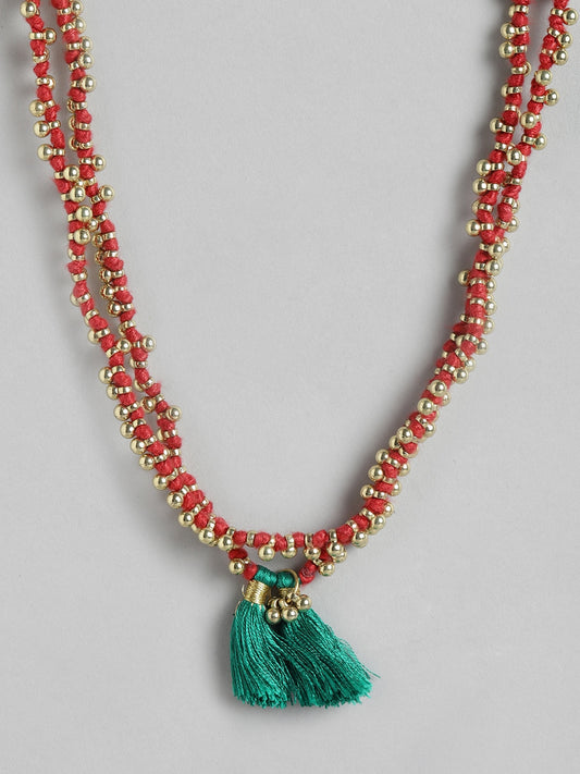 Red & Gold-Plated Necklace