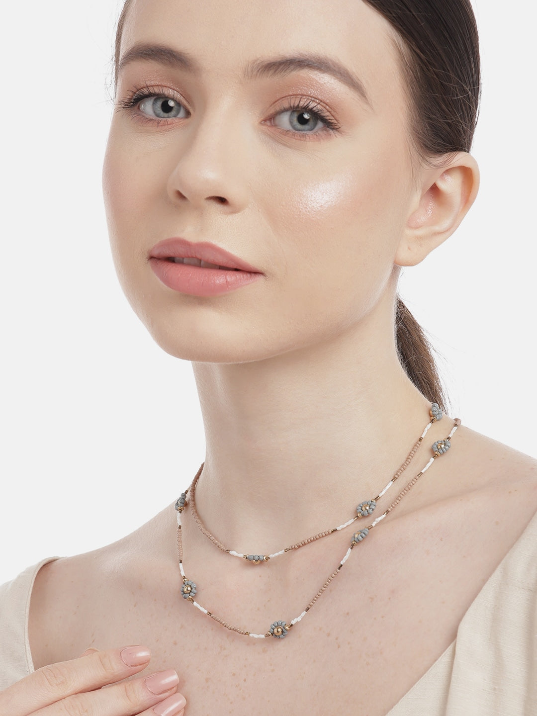 Brown & White Necklace