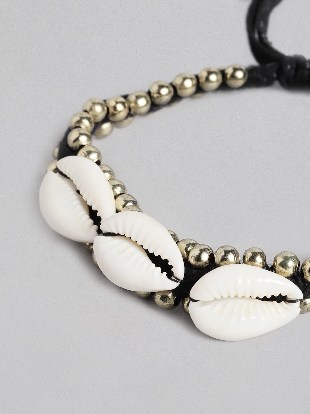 Women Black & Gold-Toned Charm Bracelet