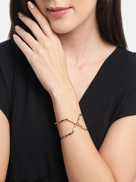 RICHEERA Gold-Plated Cuff Bracelet
