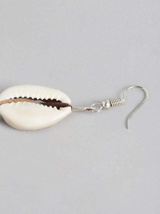 Brown Teardrop Shaped Drop Earrings