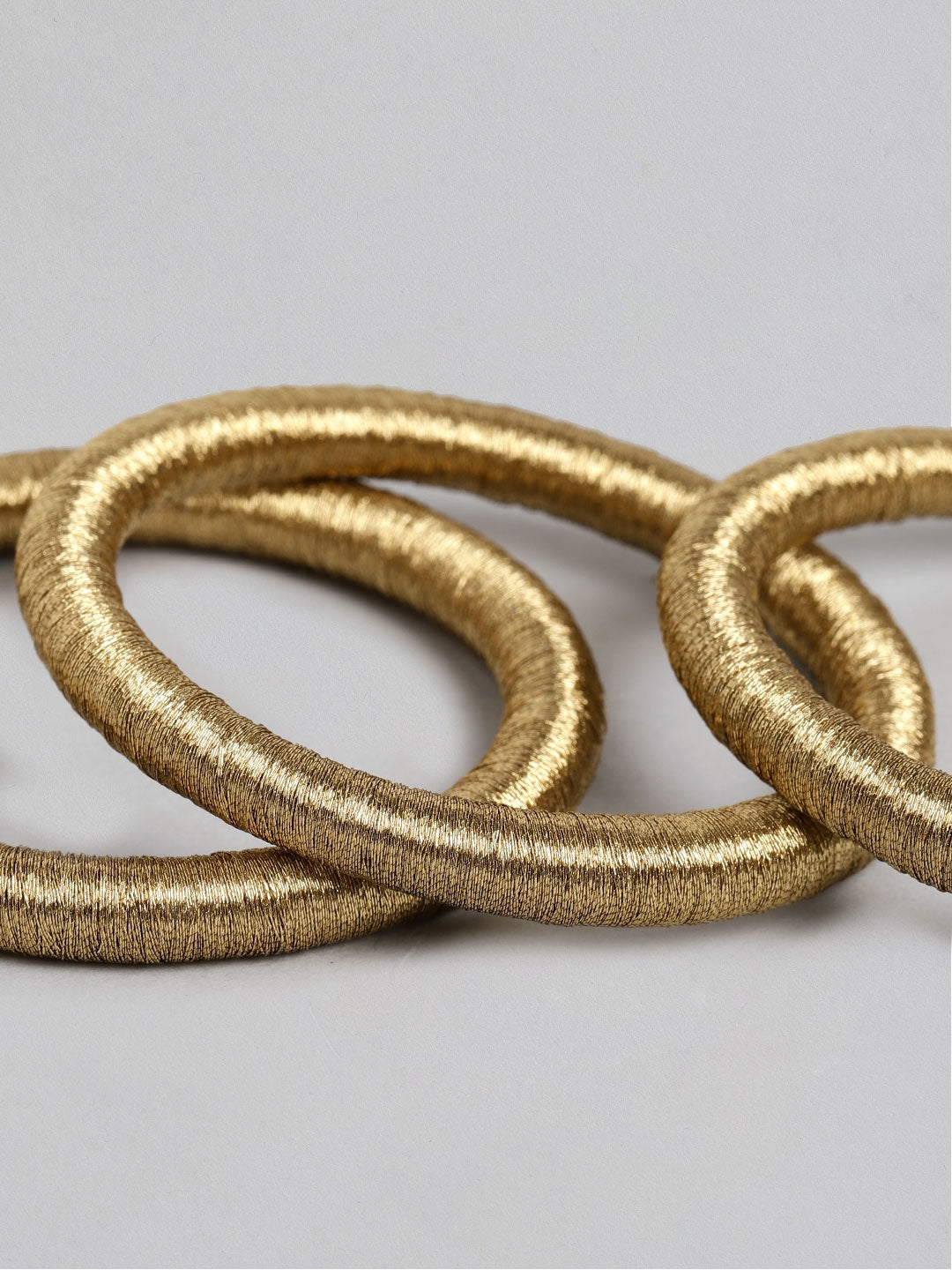 Women Gold-Toned Wood Bangle-Style Bracelet