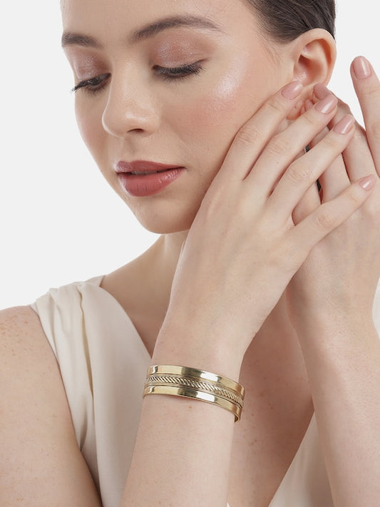 Women Gold-Plated Kada Bracelet