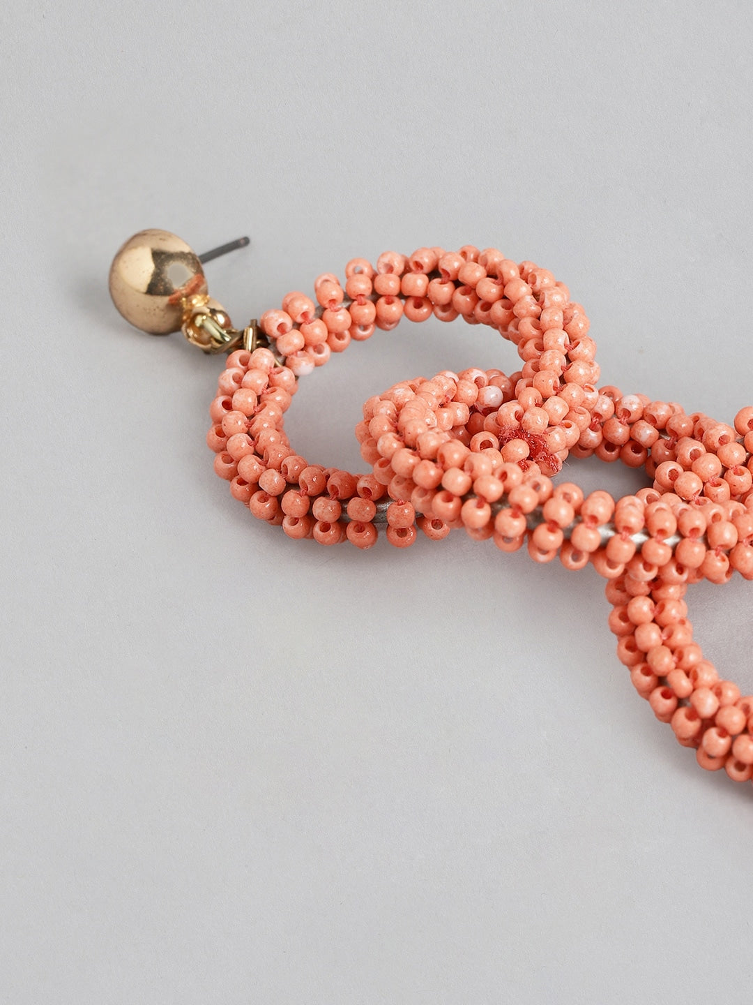 RICHEERA Orange Circular Drop Earrings