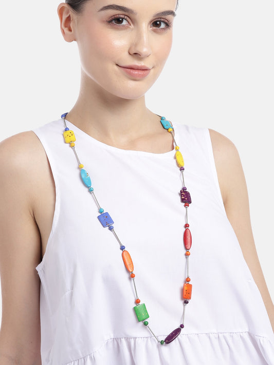 RICHEERA Silver-Plated Beaded Necklace