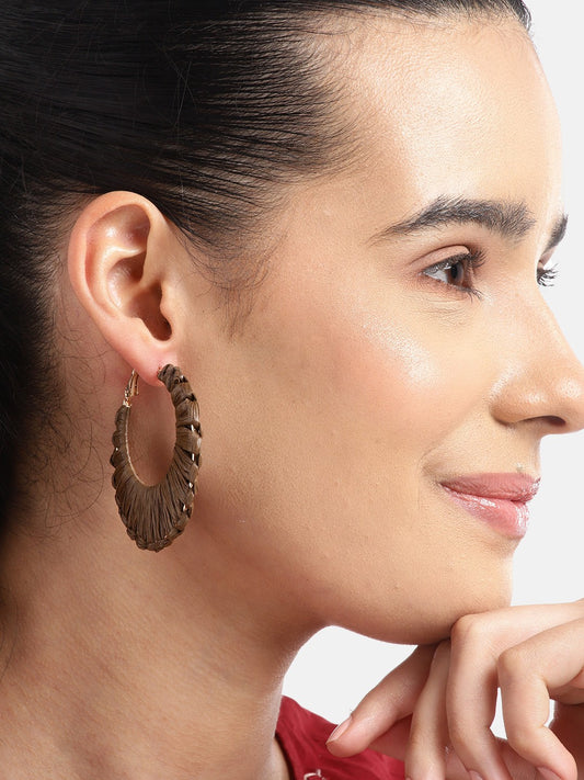 Rose Gold-Plated Circular Hoop Earrings