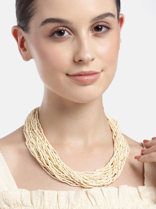 Beaded Multi-Layered Statement Necklace