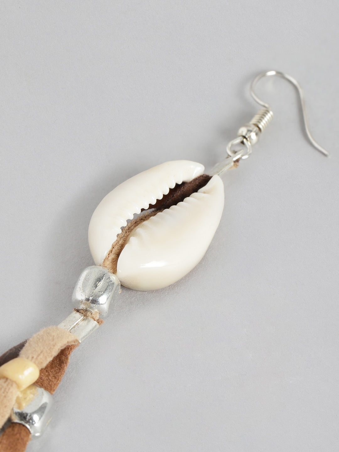 Brown Teardrop Shaped Drop Earrings