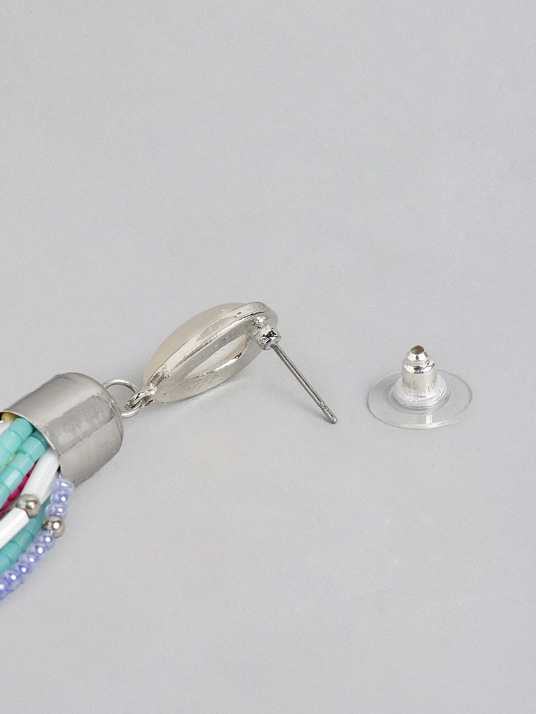 Blue & Pink Contemporary Drop Earrings