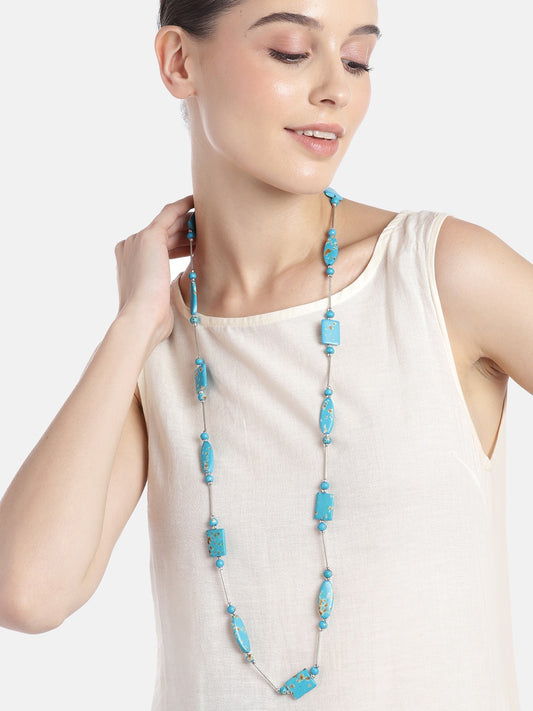 Silver-Plated Beaded Necklace