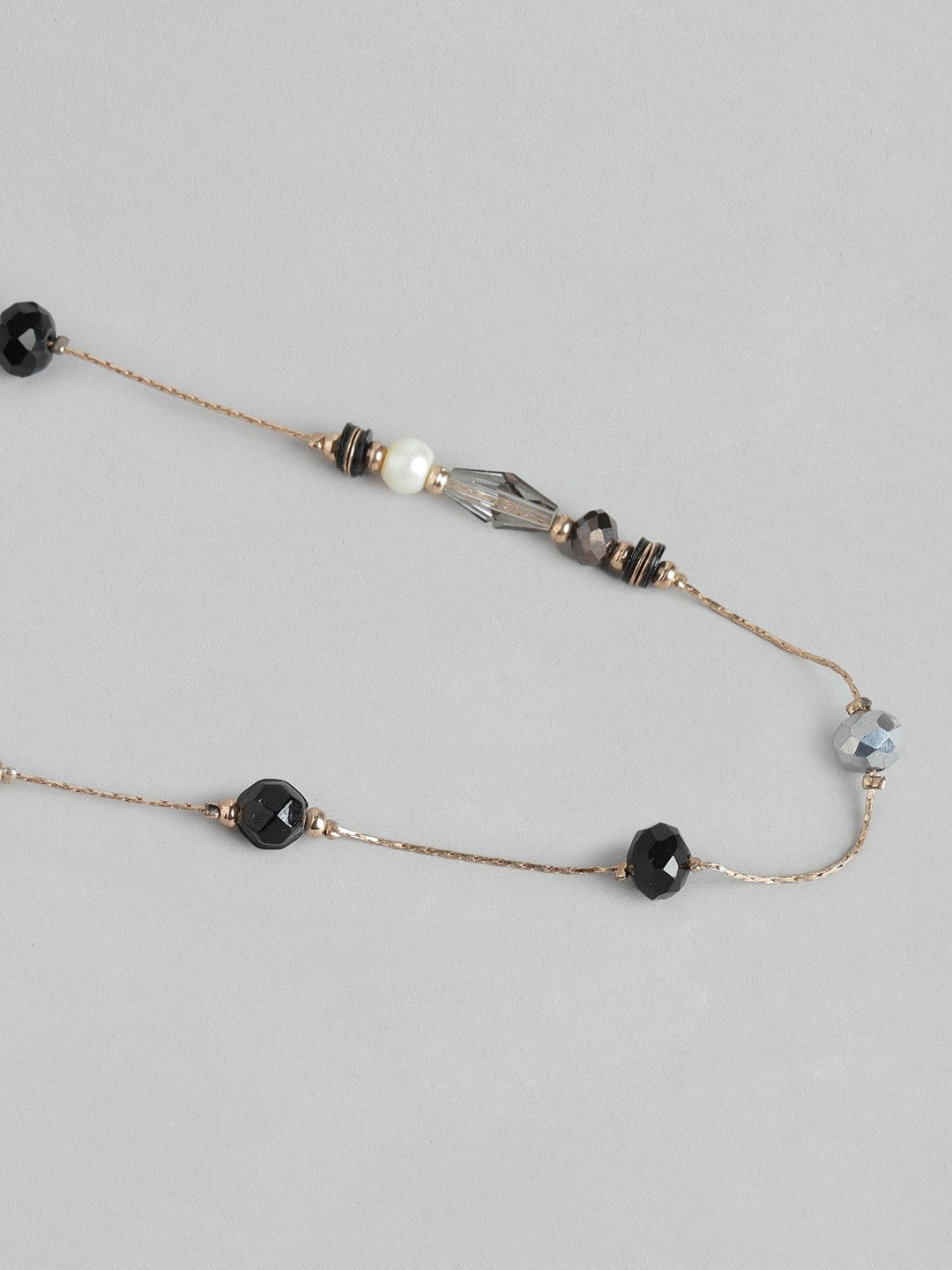 Black Gold-Plated Beaded Chain