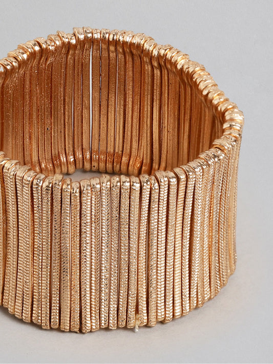 Women Rose Gold-Plated Elasticated Bracelet