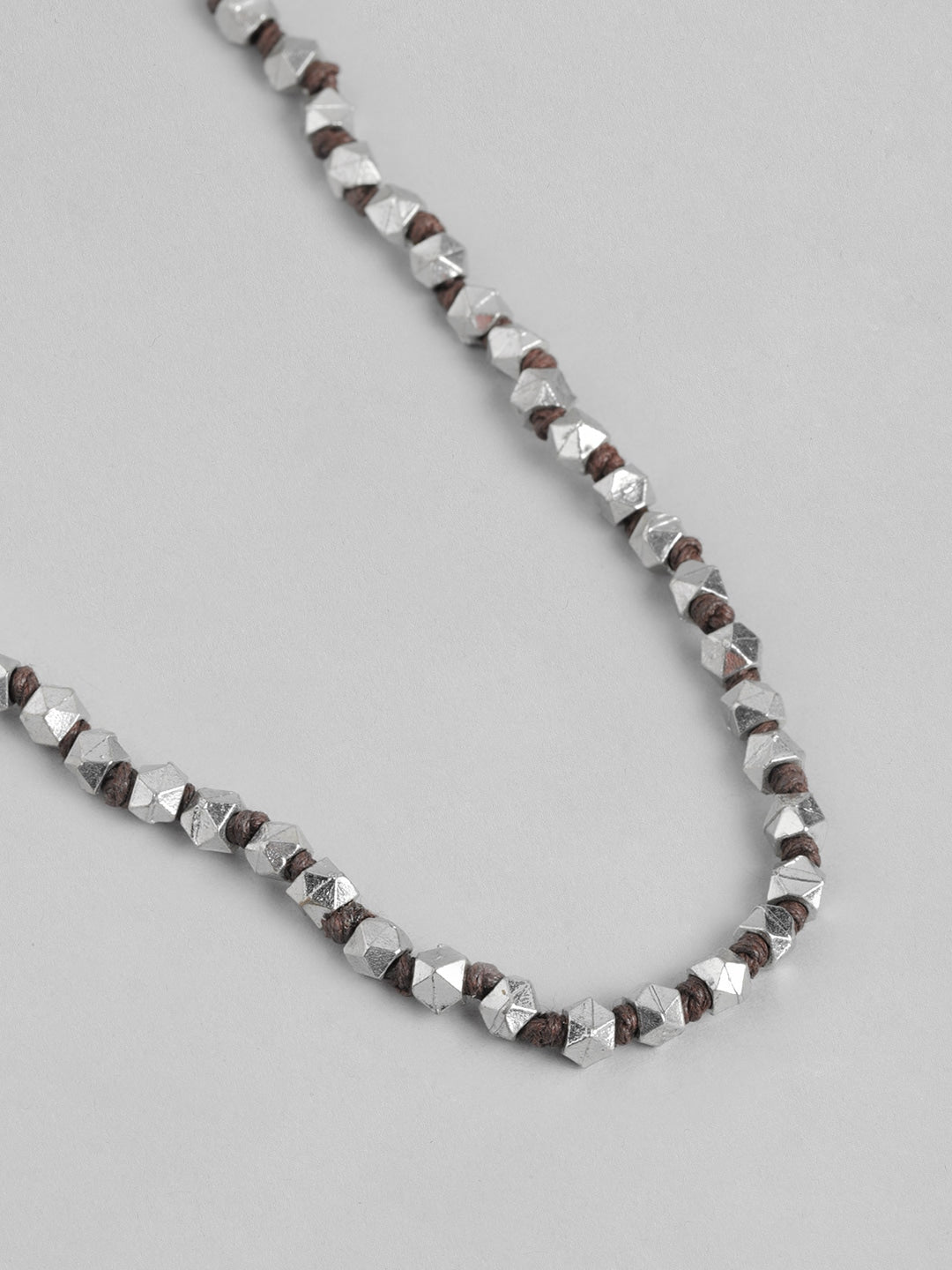 Silver-Plated Beaded Necklace