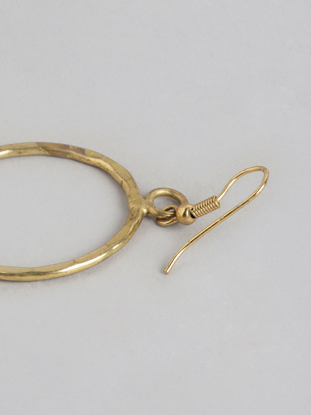 RICHEERA Gold-Plated Circular Drop Earrings