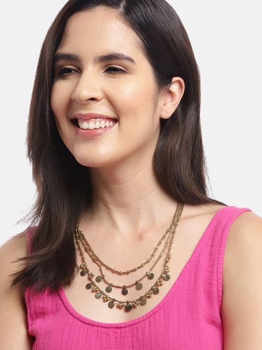 RICHEERA Brass Gold-Plated Necklace