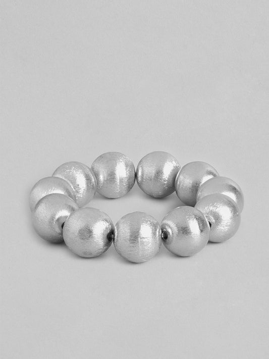 RICHEERA Artificial Beads Silver-Plated Bracelet