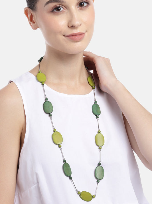 Silver-Plated Beaded Necklace