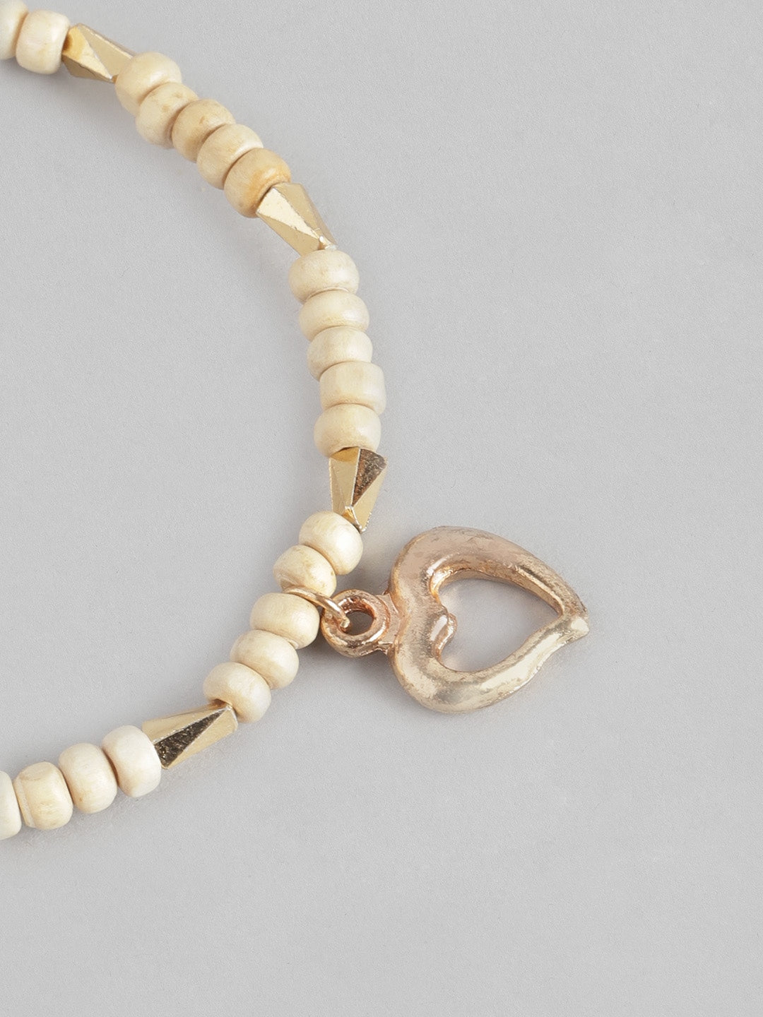 RICHEERA Women Set of 7 Gold-Plated & Black Armlet Bracelet