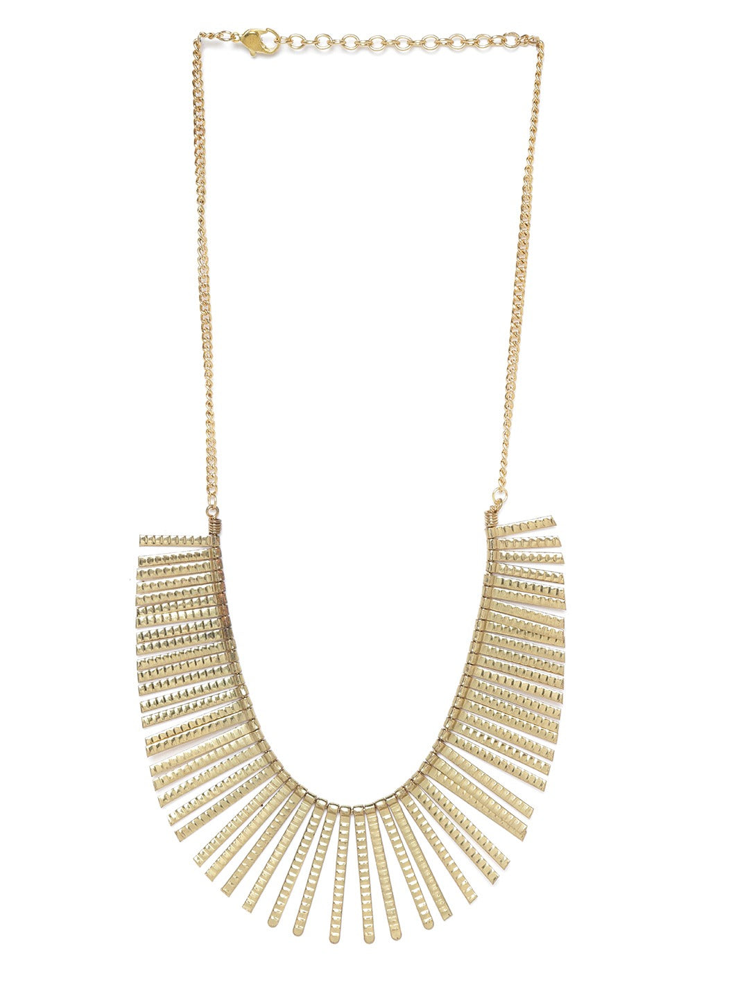 Gold-Plated Textured Necklace