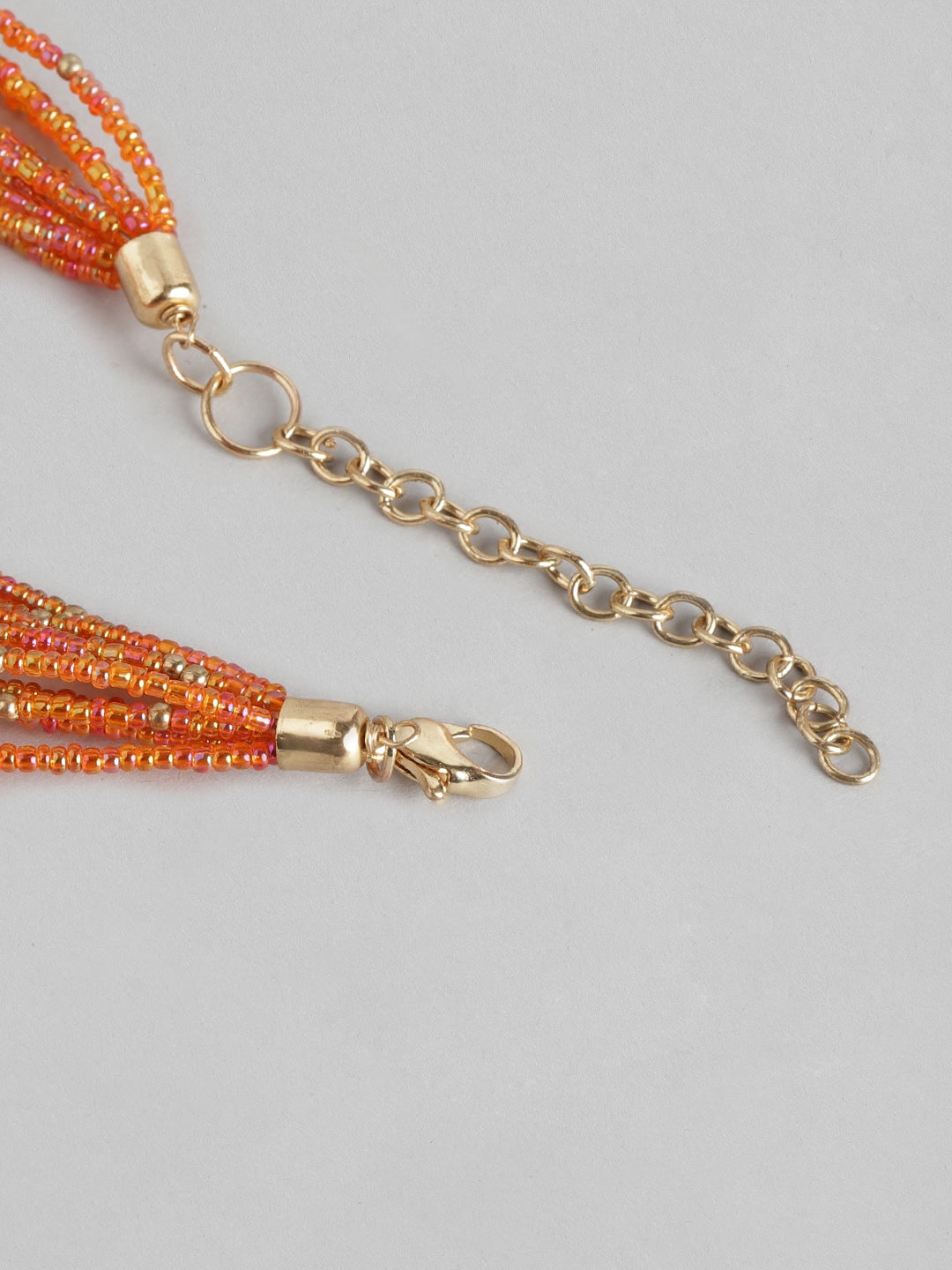 RICHEERA Orange Multi-Stranded Necklace