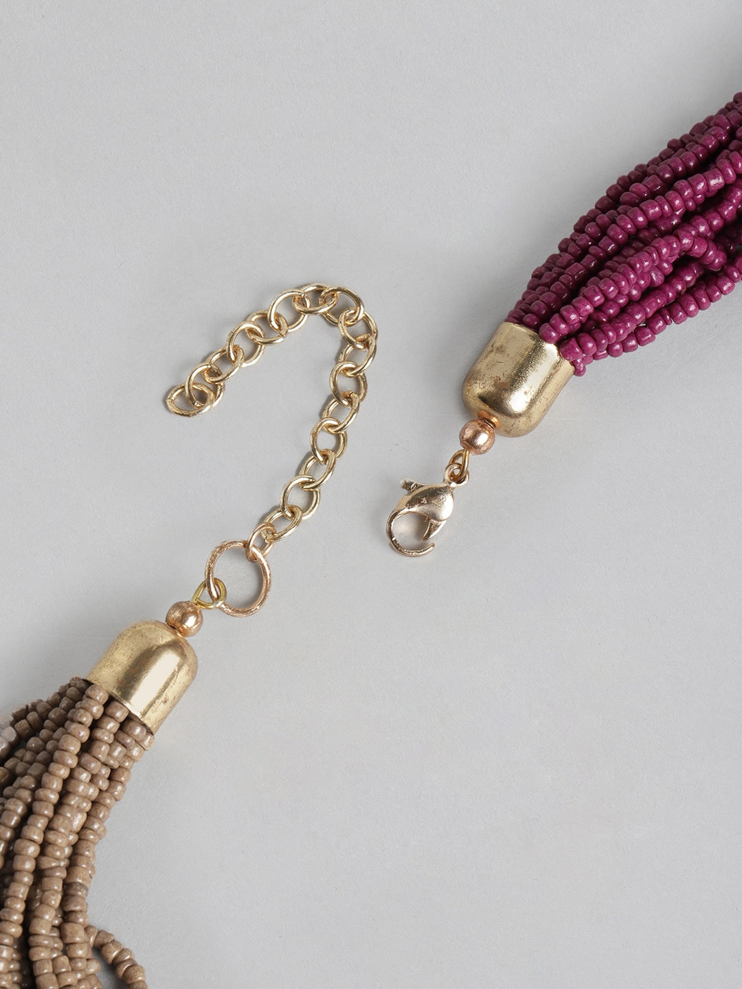 Pink & Purple Beaded Statement Necklace