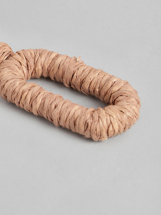 RICHEERA Brown Oval Drop Earrings