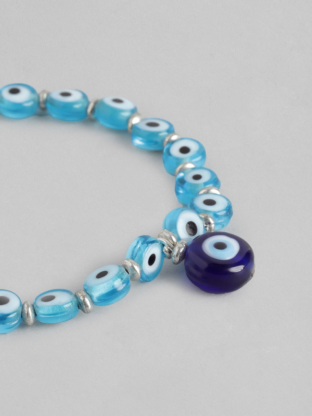 RICHEERA Women Blue & White Evil-Eye Armlet Bracelet