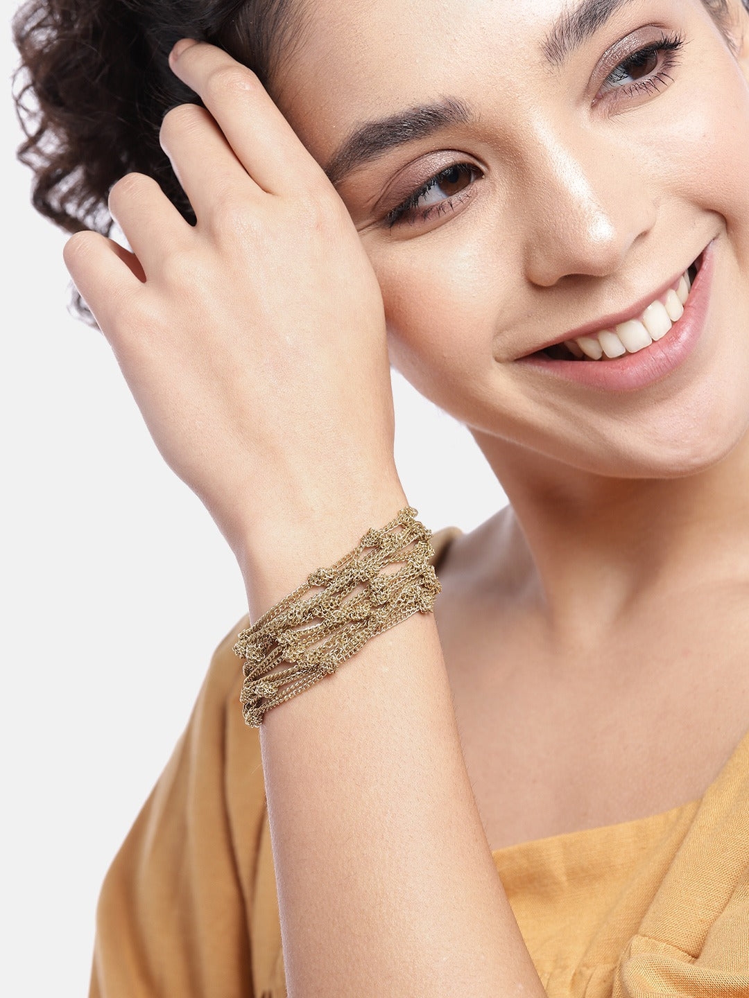 Women Gold-Plated Armlet Bracelet