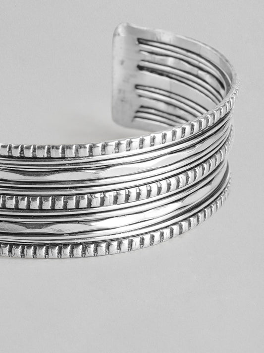 Women Silver-Plated Cuff Bracelet