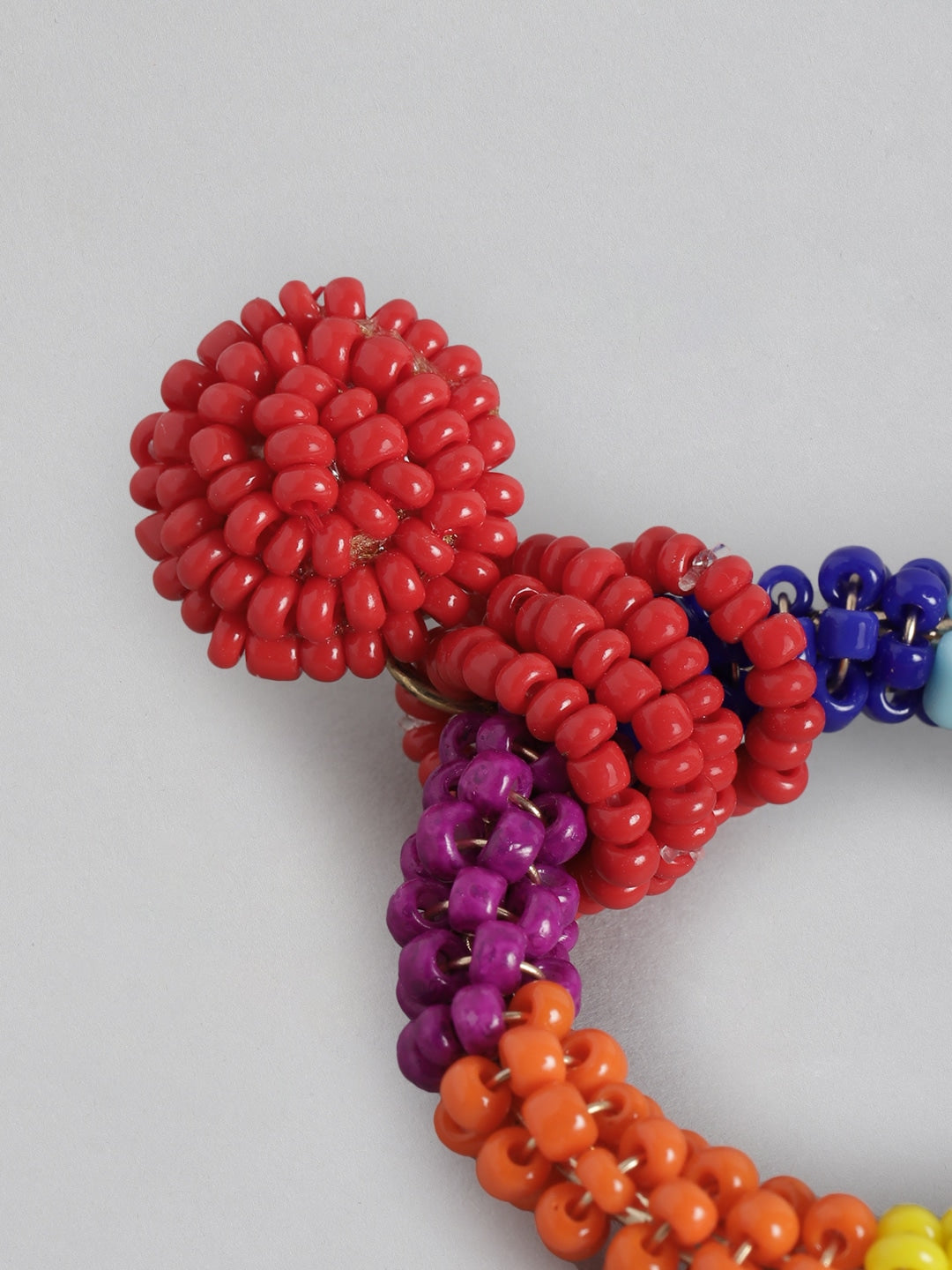 Multicoloured Circular Drop Earrings