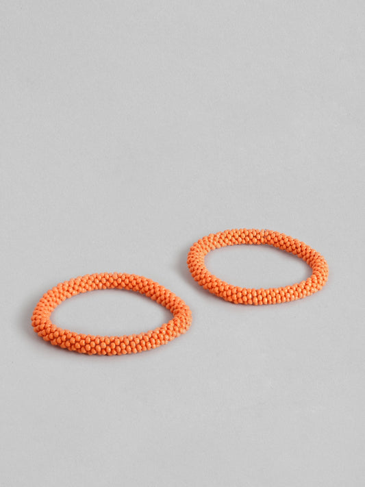 RICHEERA Women Orange Elasticated Bracelet