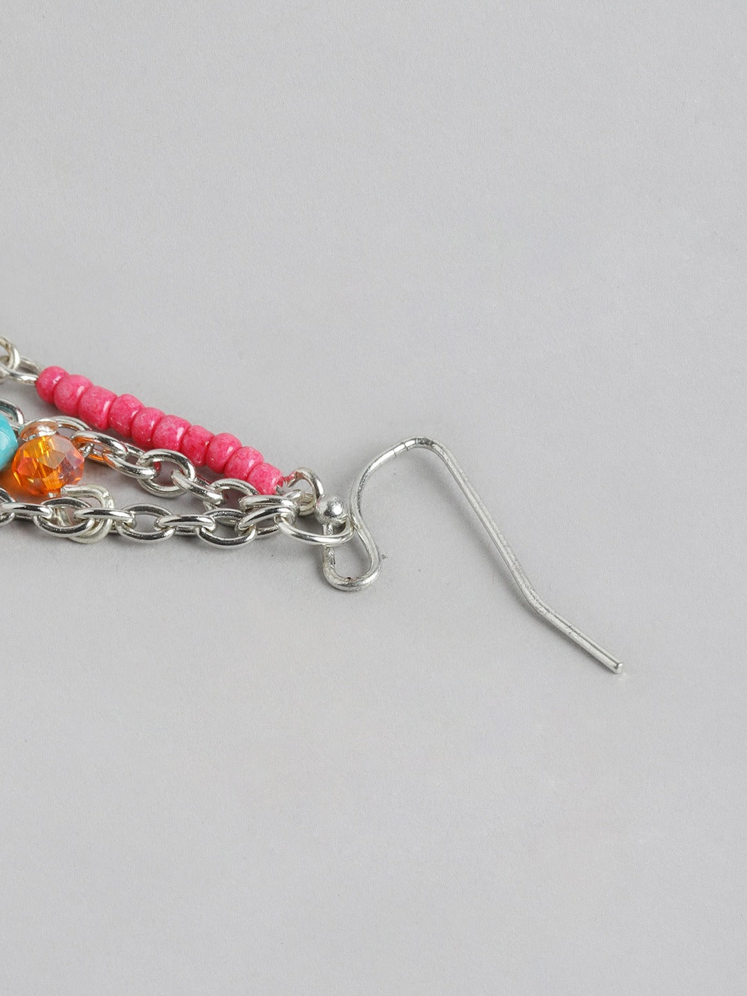 Orange & Pink Contemporary Drop Earrings