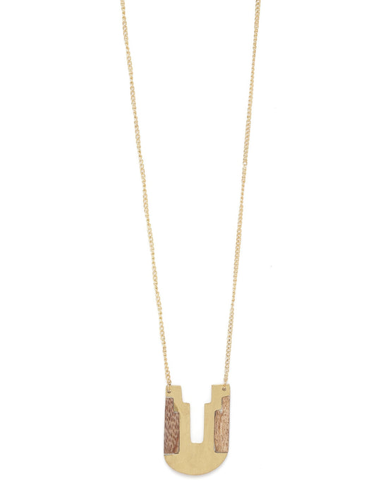 Women Brown Gold-Plated Necklace