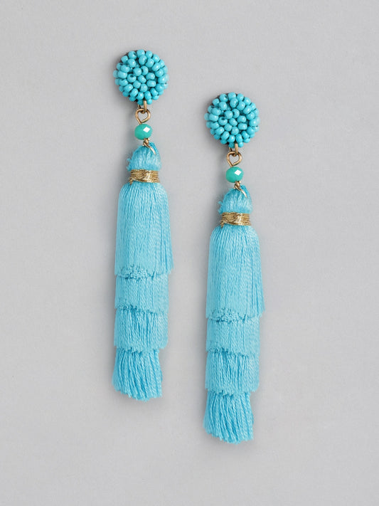Turquoise Blue Contemporary Drop Earrings