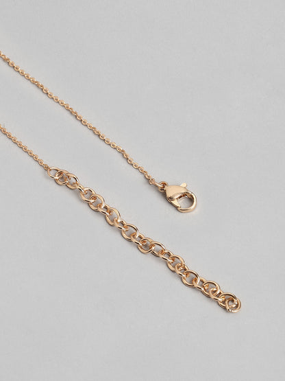 Rose Gold-Plated & Pink Necklace