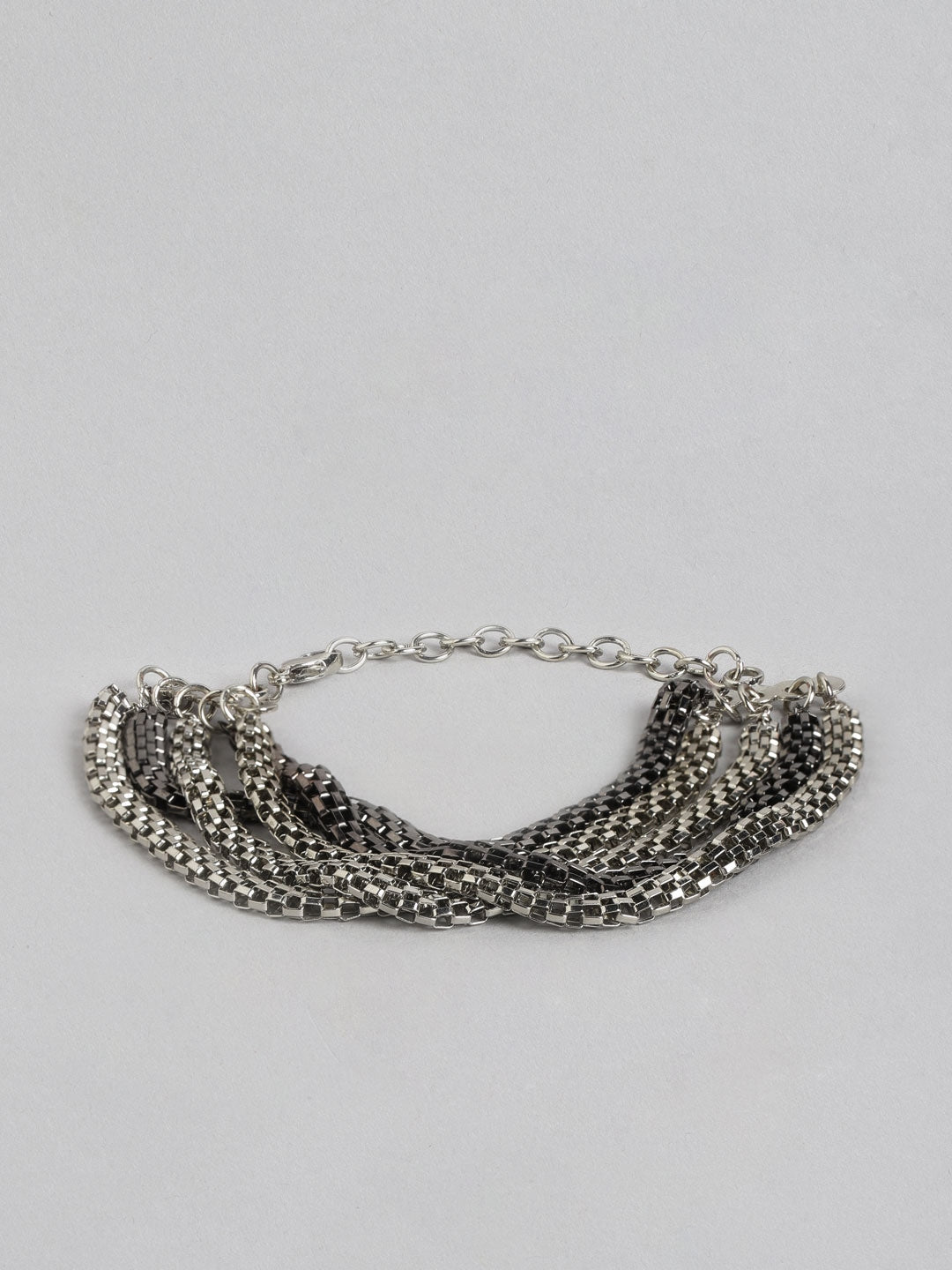 Women Silver-Toned Silver-Plated Multistrand Bracelet