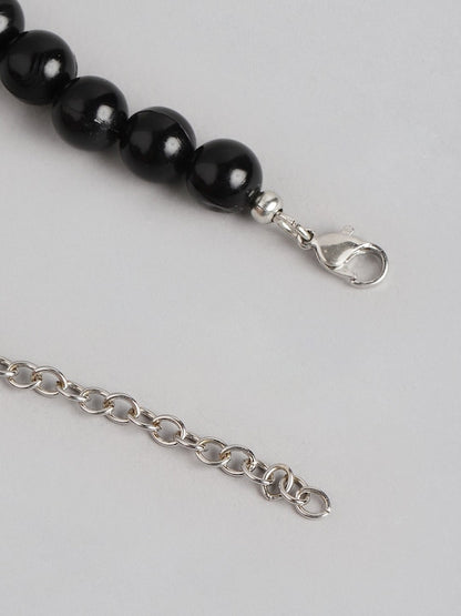 Black & Silver-Toned Necklace