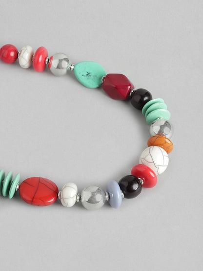 Red & Green Beaded Necklace