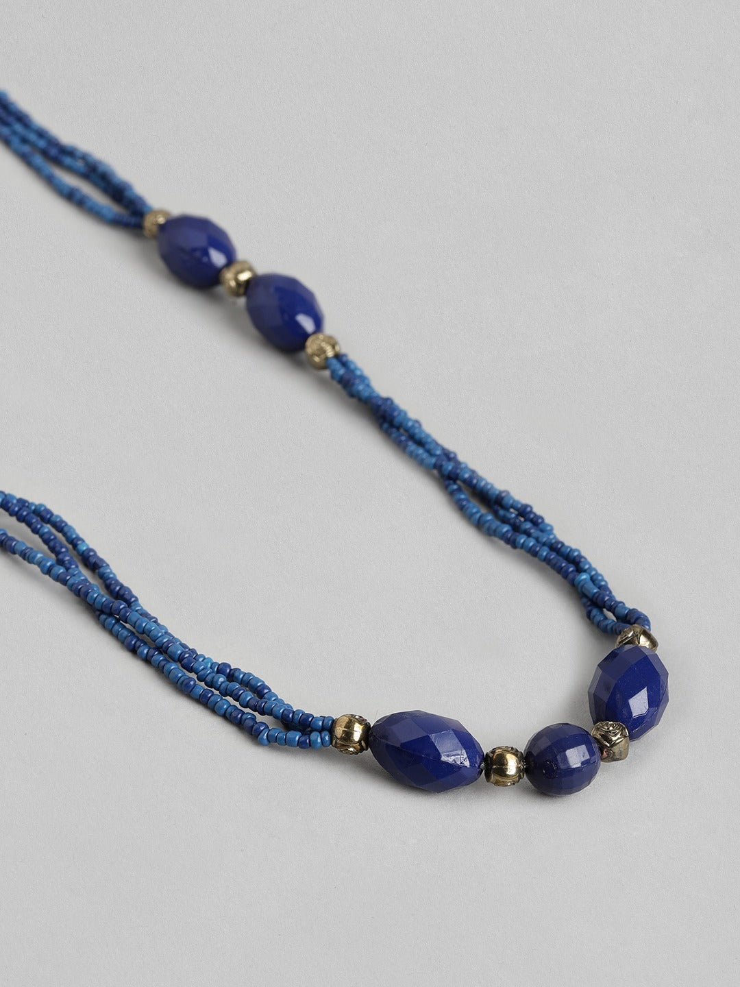 RICHEERA Blue Artificial Beads Necklace